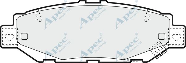 APEC BRAKING Piduriklotsi komplekt,ketaspidur PAD1018